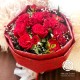 Bouquet - Red Roses with gyp