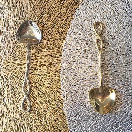 Heart Infinity teaspoon, gold
