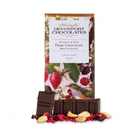 VINTAGE CHOCOLATE BAR, SILVER EYE, DARK CHOCOLATE ALMOND & BERRY